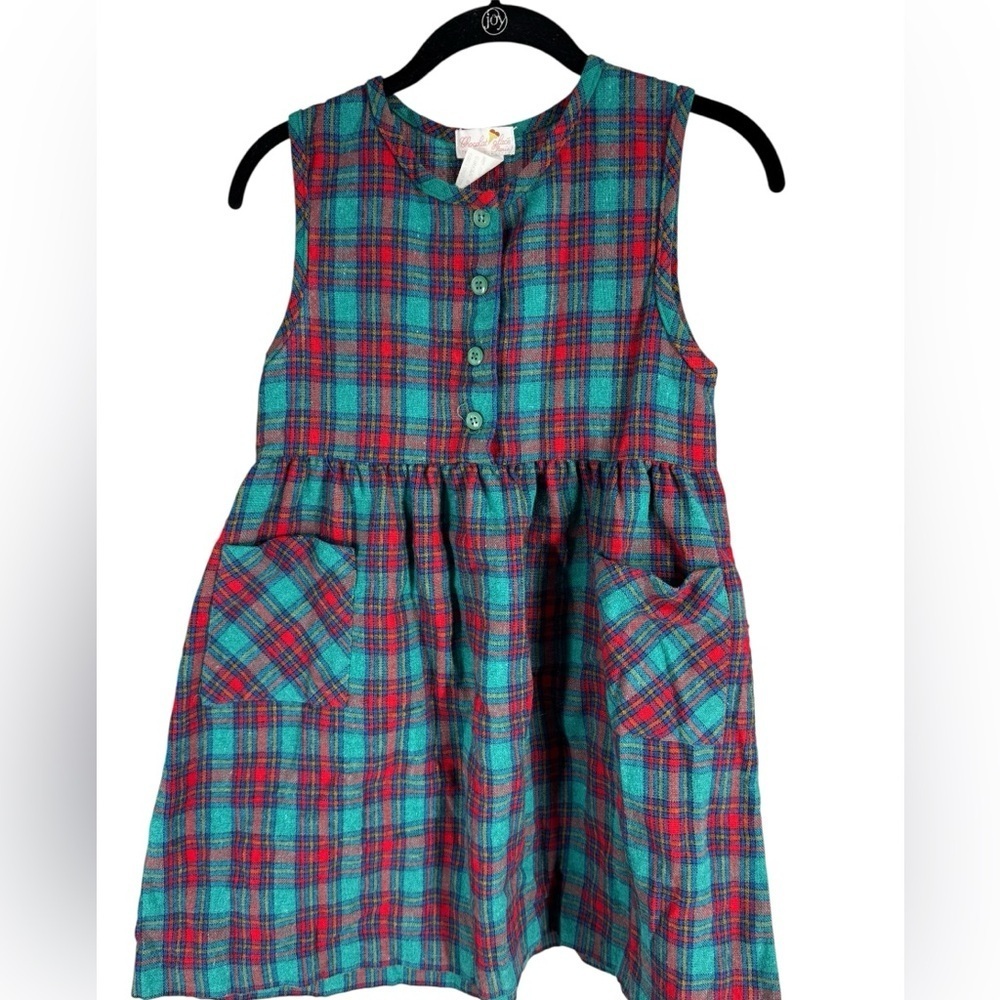 Vintage kids plaid dress chocolat Glacé Paris size 10